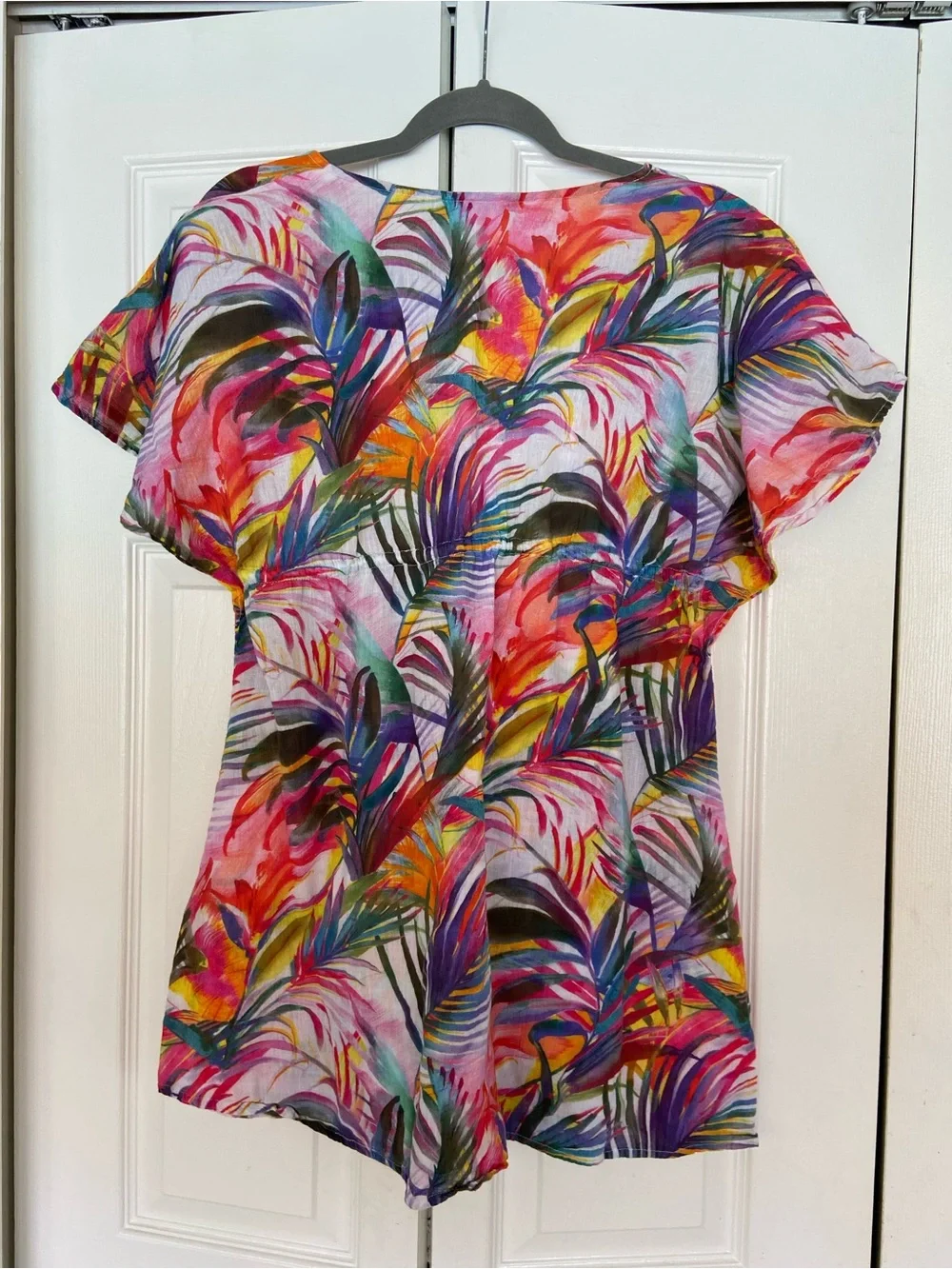 Ralph Lauren Multicolor Floral Cotton Swim cover up